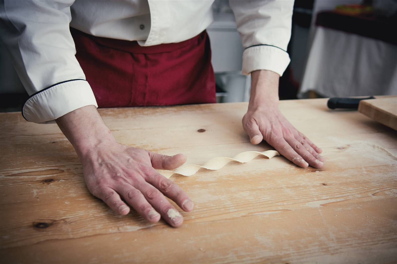 Pasta fatta a mano, still life di processo