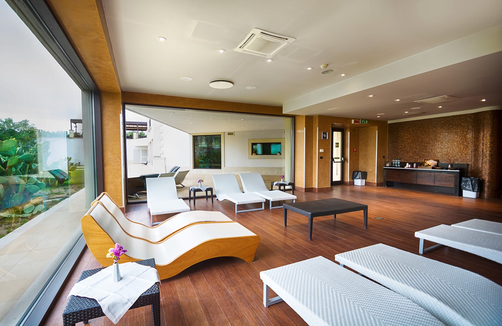 Area relax di una spa, dettaglio interni