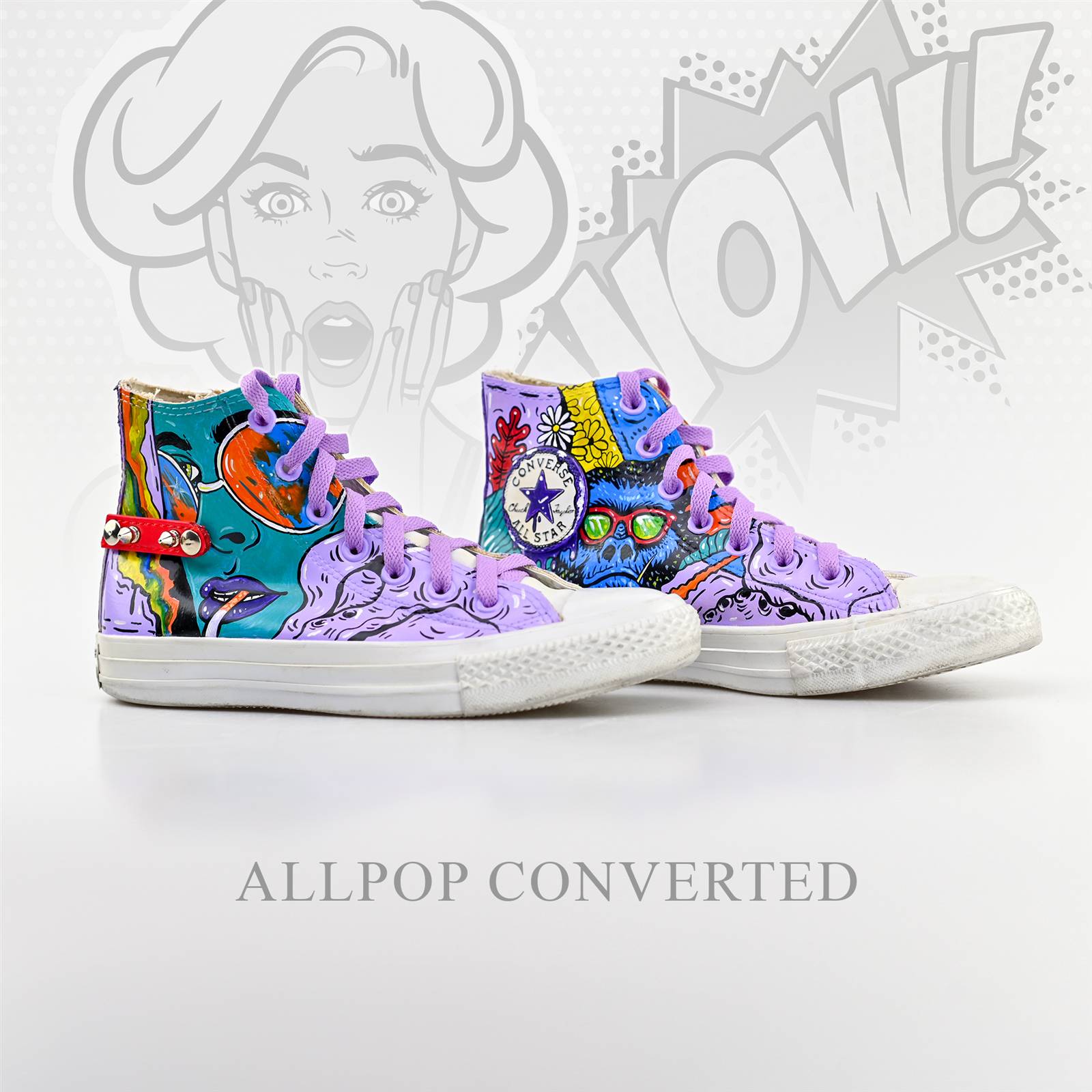 Sneaker custom ALLPOP, still life pop art